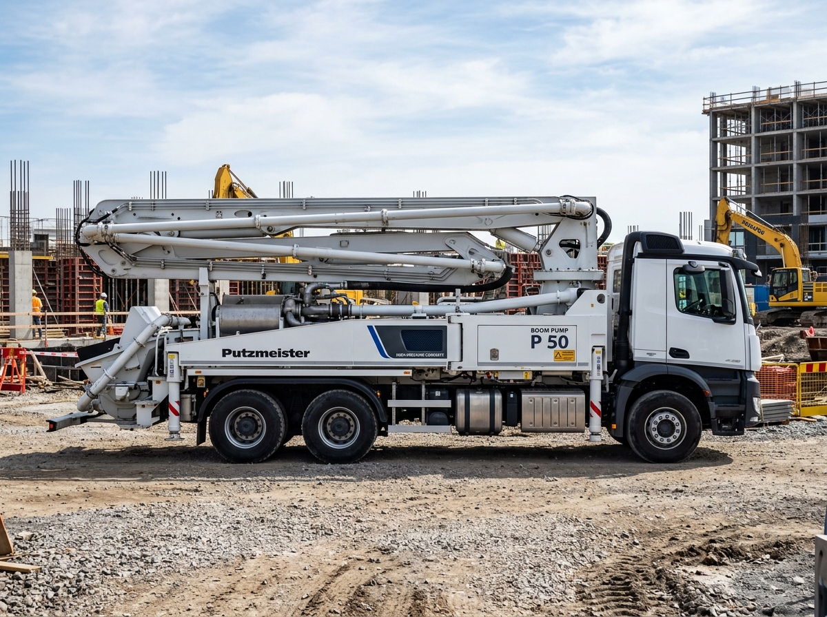 Commercial Boom Concrete Pump Truck with Extended Reach