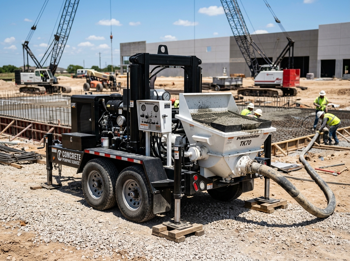 Trailer and Truck-Mounted Ground Line Concrete Pumps